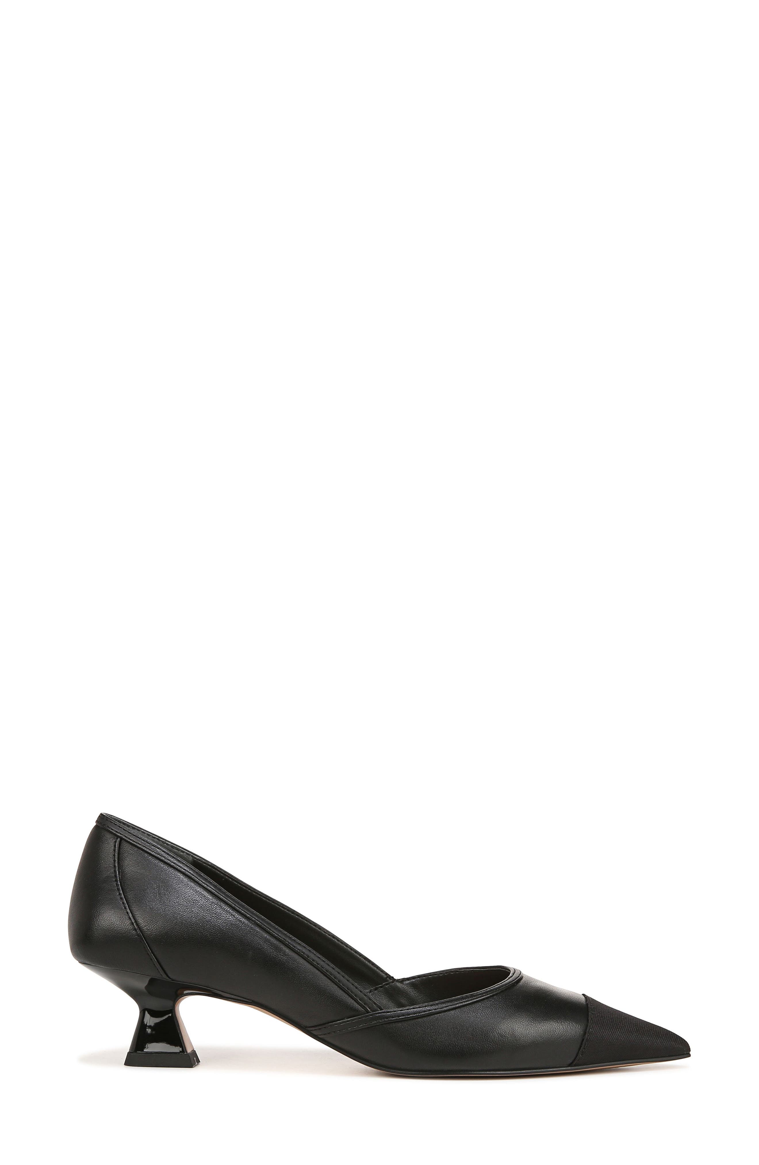 Franco Sarto Darcy Pointed Toe Kitten Heel Pump, Alternate, color, Black