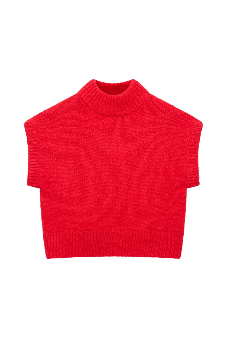 Wool Blend Knit Top, Alternate, color, Red