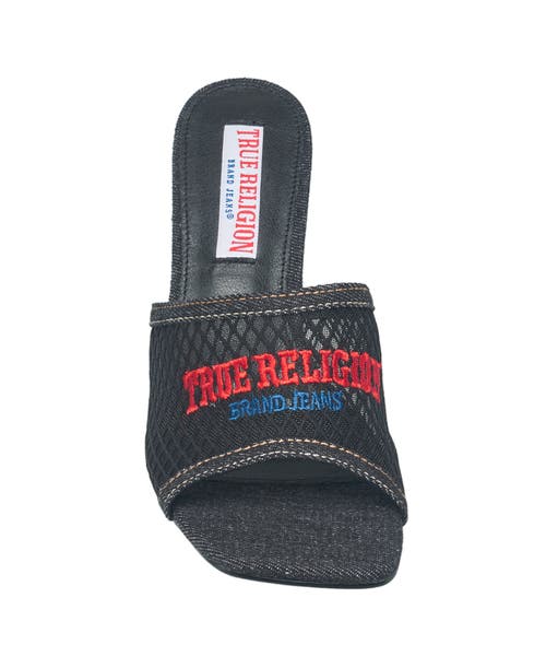 True Religion Coi Mesh Slip On Heel In Black