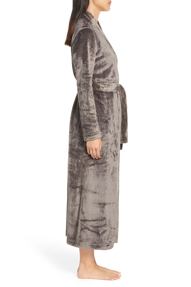 Marlow Double Face Fleece Robe, Alternate, color, CHARCOAL