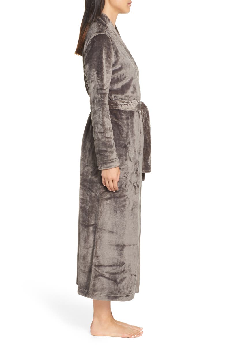 UGG<sup>®</sup> Marlow Double Face Fleece Robe, Alternate, color, Charcoal