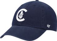 '47 Men's '47 Navy Chicago Cubs C Bear Logo Cooperstown Collection Clean Up Adjustable Hat