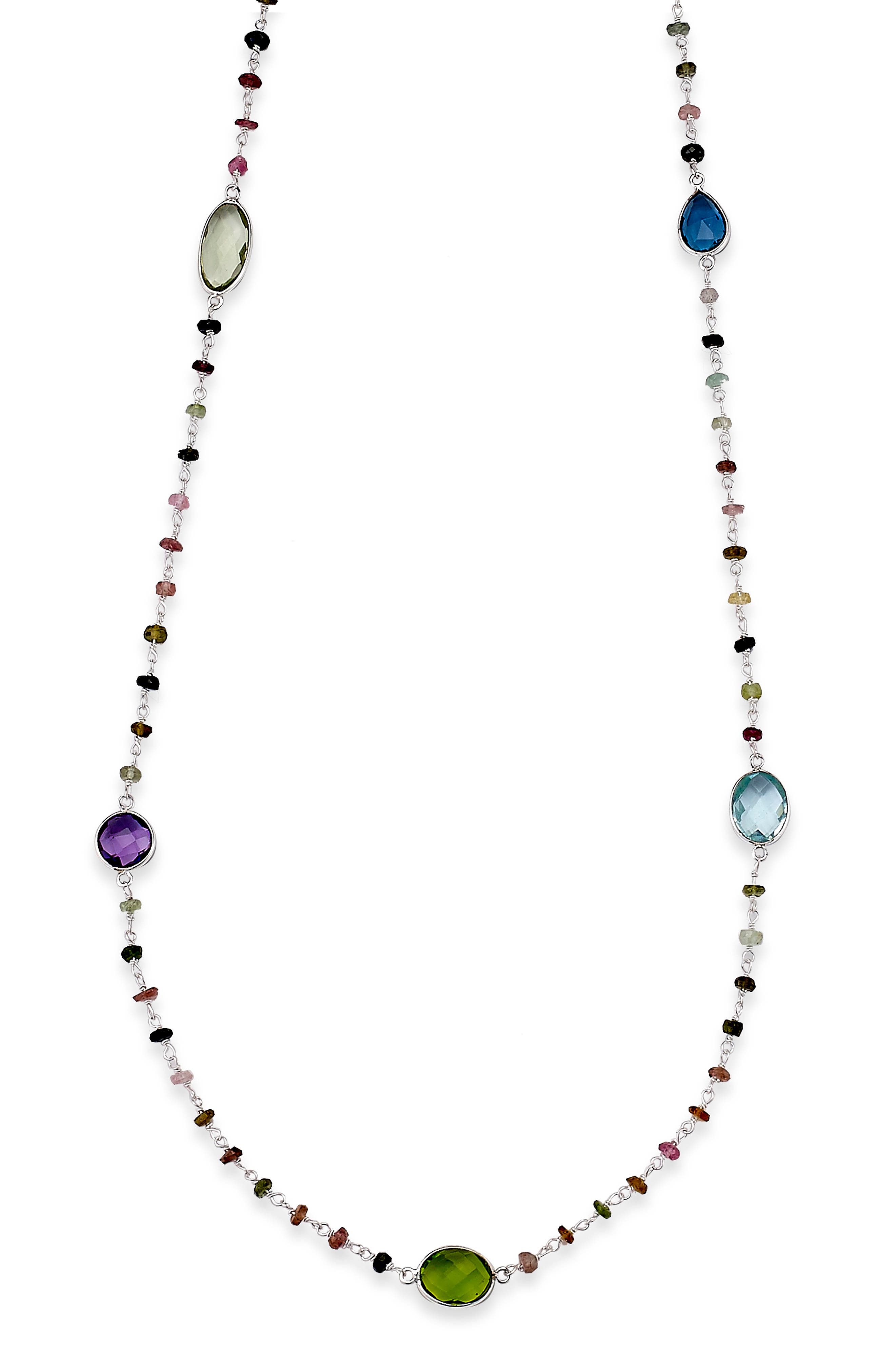 Gemstone Station Necklace