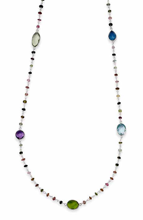 Gemstone Station Necklace