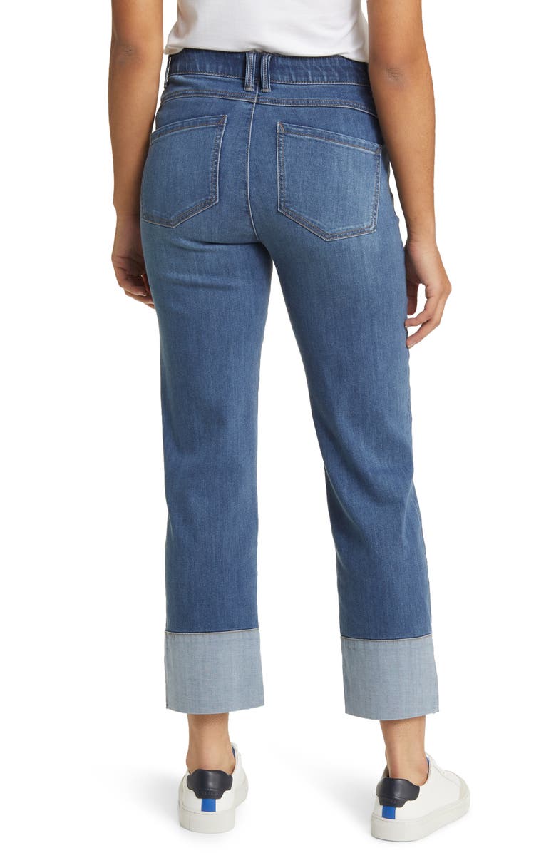 Wit & Wisdom 'Ab'Solution Tacked Cuff High Waist Boyfriend Jeans, Alternate, color,