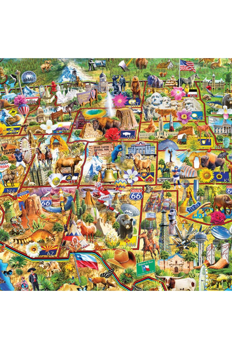 US Wonders 2000 Piece Puzzle, Alternate, color, Multicolored