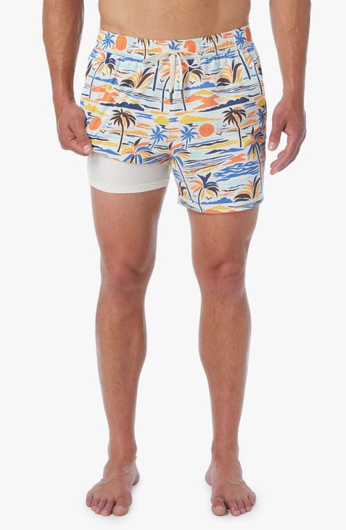 Fair Harbor The Bungalow Water Repellent Swim Trunks In White