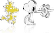 PEANUTS Snoopy and Woodstock Mismatch Stud Earrings