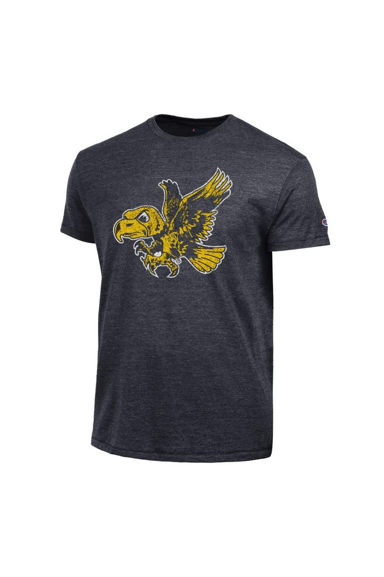 Men's Champion  Black Iowa Hawkeyes Vintage Triumph Tri-Blend T-Shirt, Main, color, Black