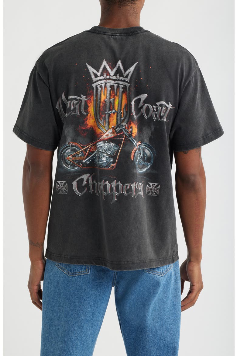 West Coast Choppers Hardtail Cotton Graphic T-Shirt, Alternate, color, BLACK WASH