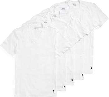 5-Pack Relaxed Fit Logo Embroidered V-Neck Undershirts