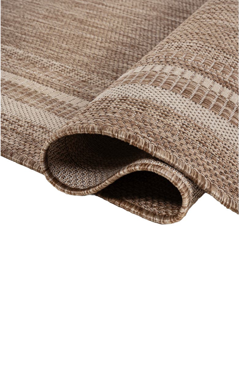 JONATHAN Y Lido Traditional Casual Pinstripe Border Indoor/Outdoor Area Rug, Alternate, color, Beige/Cream