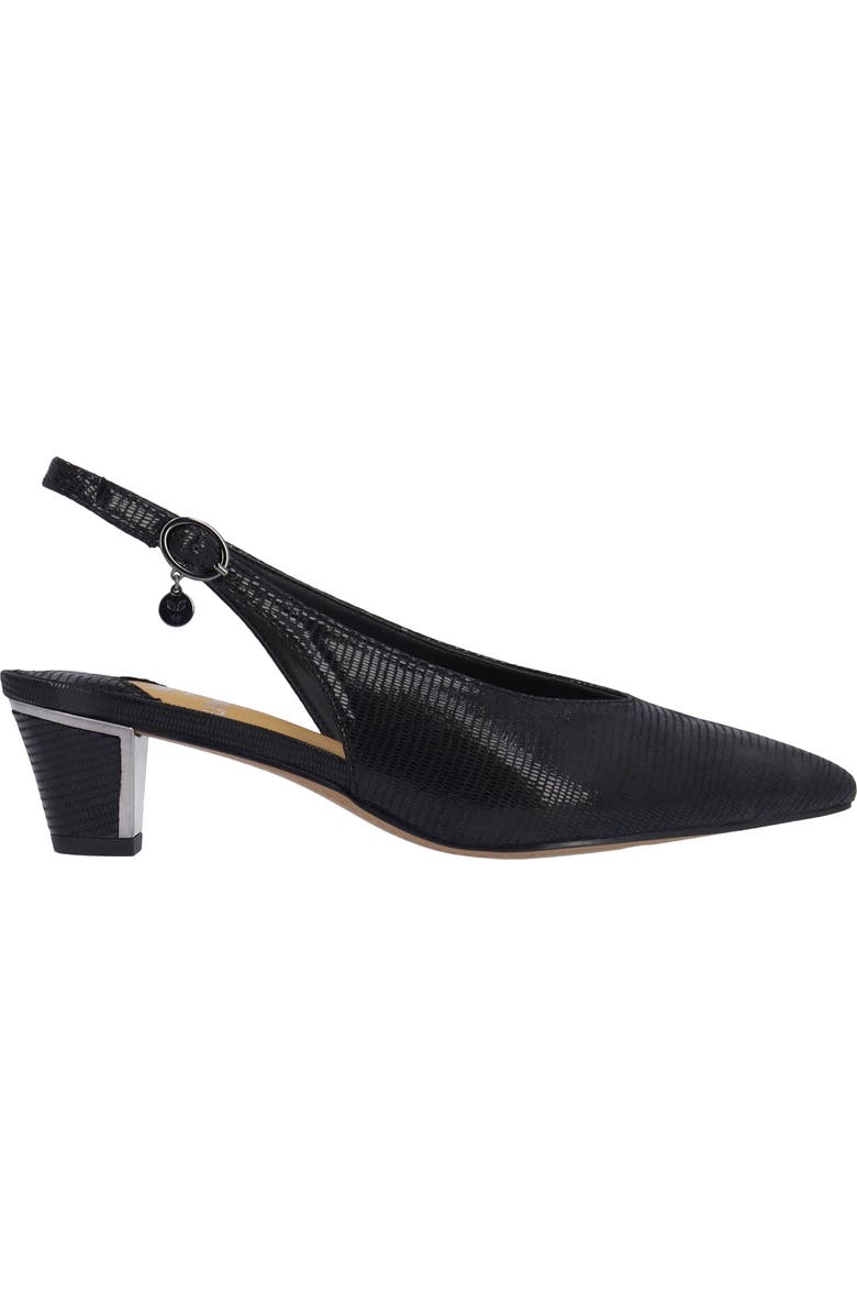 J. Reneé Darra Slingback Pointed Toe Pump - Wide Width Available, Alternate, color, Black
