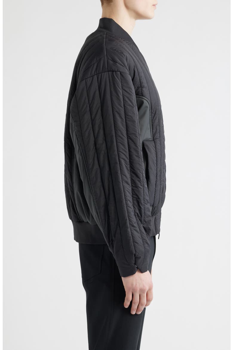 Koya Vision Quilted Bomber Jacket, Alternate, color, BLACK