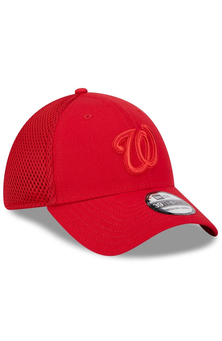 New Era Men's New Era Red Washington Nationals Tonal Team Neo 39THIRTY Flex Hat, Alternate, color, Red