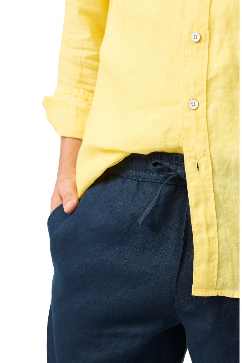 Linen Shorts, Alternate, color, NAVY