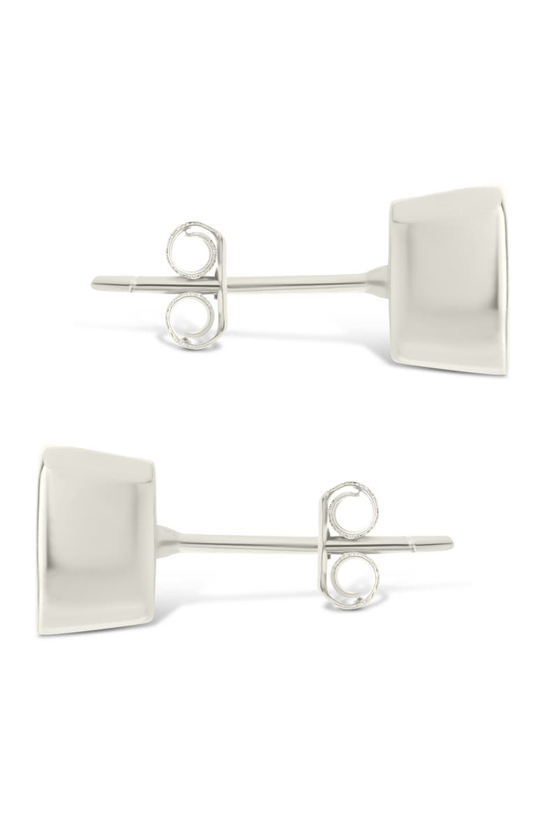 Radiant Cut Cubic Zirconia Stud Earrings, Alternate, color, SILVER