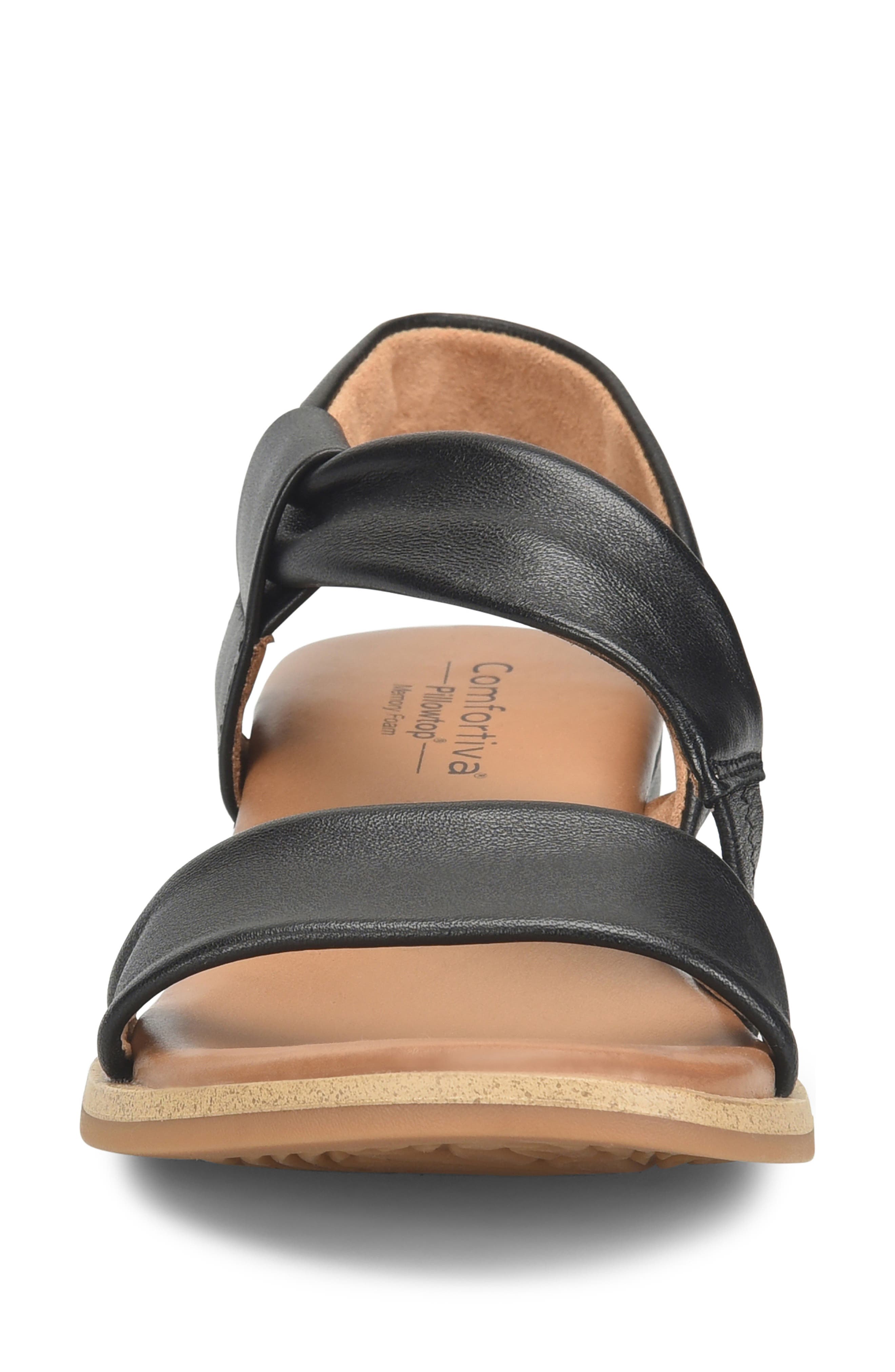 Comfortiva Marcy Wedge Sandal, Alternate, color, Black