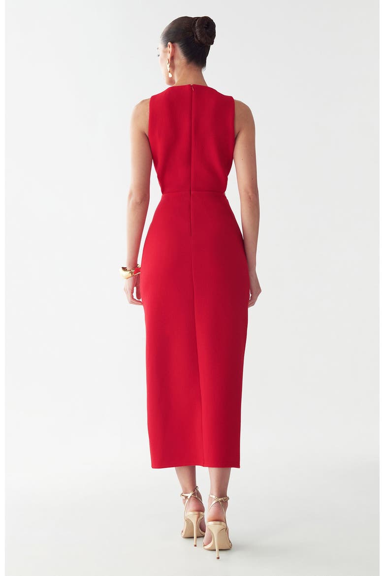 Newark Midi Dress, Alternate, color, Poppy Red