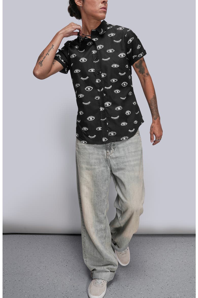 The Essential Button Up, Alternate, color, WINK BLACK