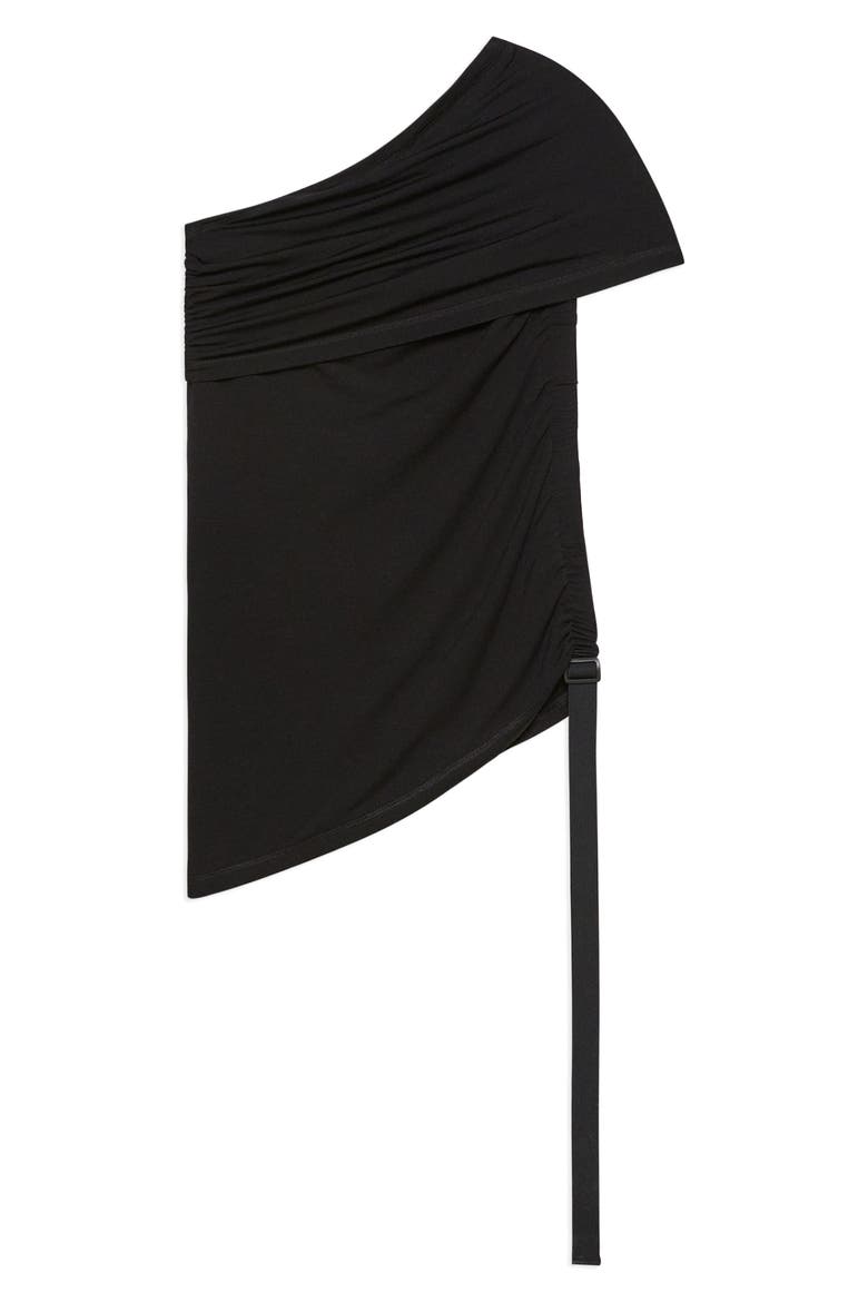 Wind Convertible Asymmetric Cutout Jersey Top, Alternate, color, BLACK