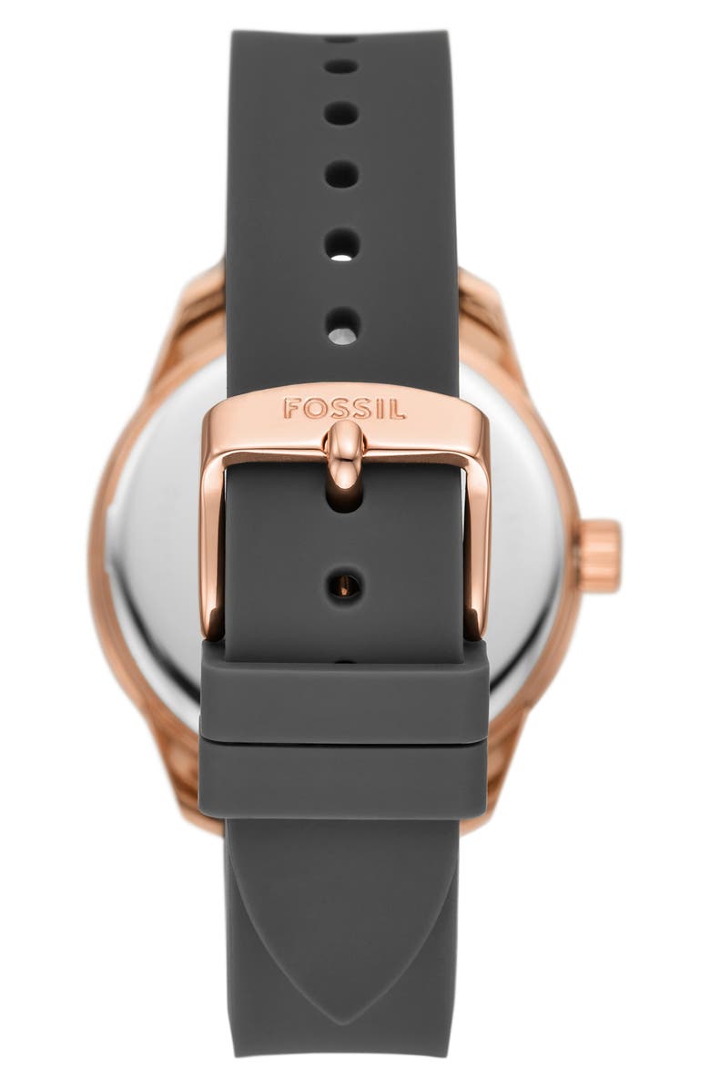 Fossil Dayle Leather Strap Watch, 30mm, Alternate, color, 