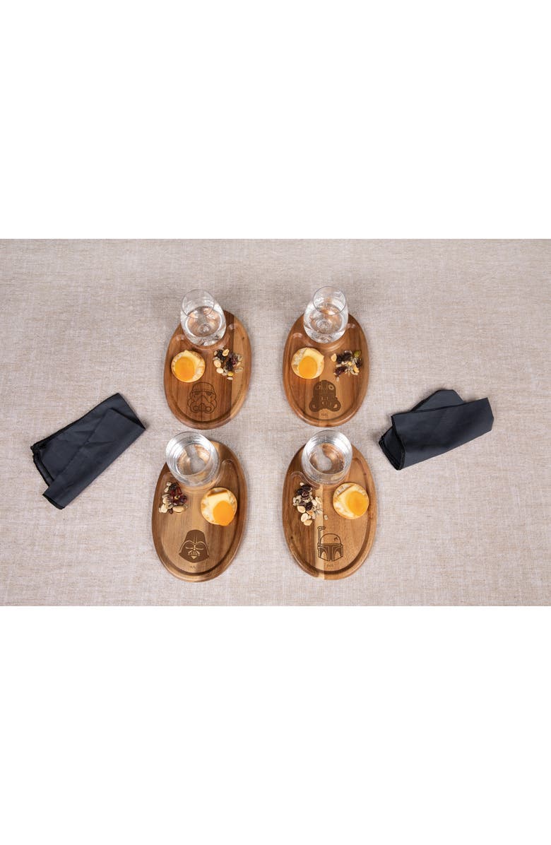 Picnic Time Disney<sup>®</sup> Set of 4 Appetizer Plates, Alternate, color, Star Wars/Brown