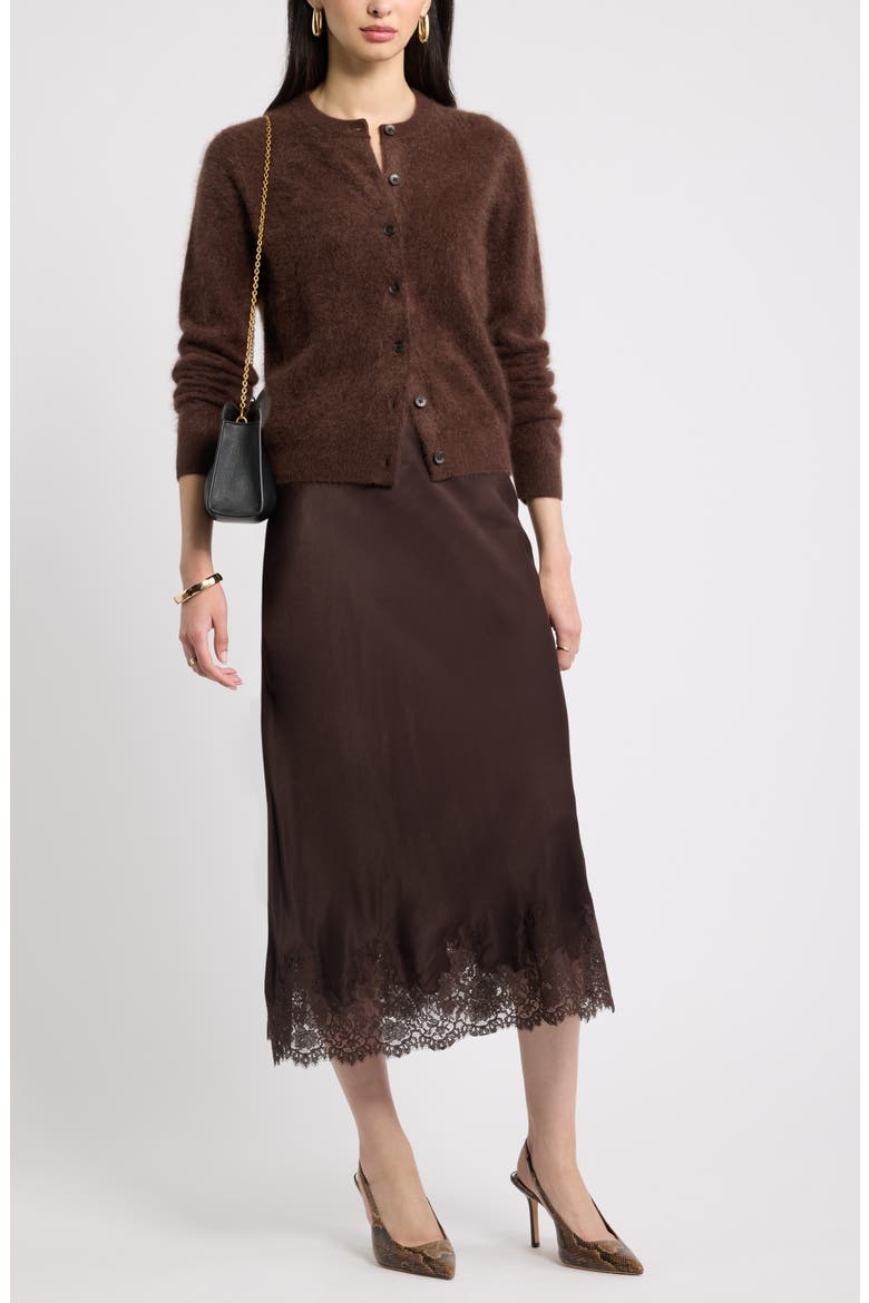 Brushed Cashmere Cardigan, Alternate, color, BROWN MOLE
