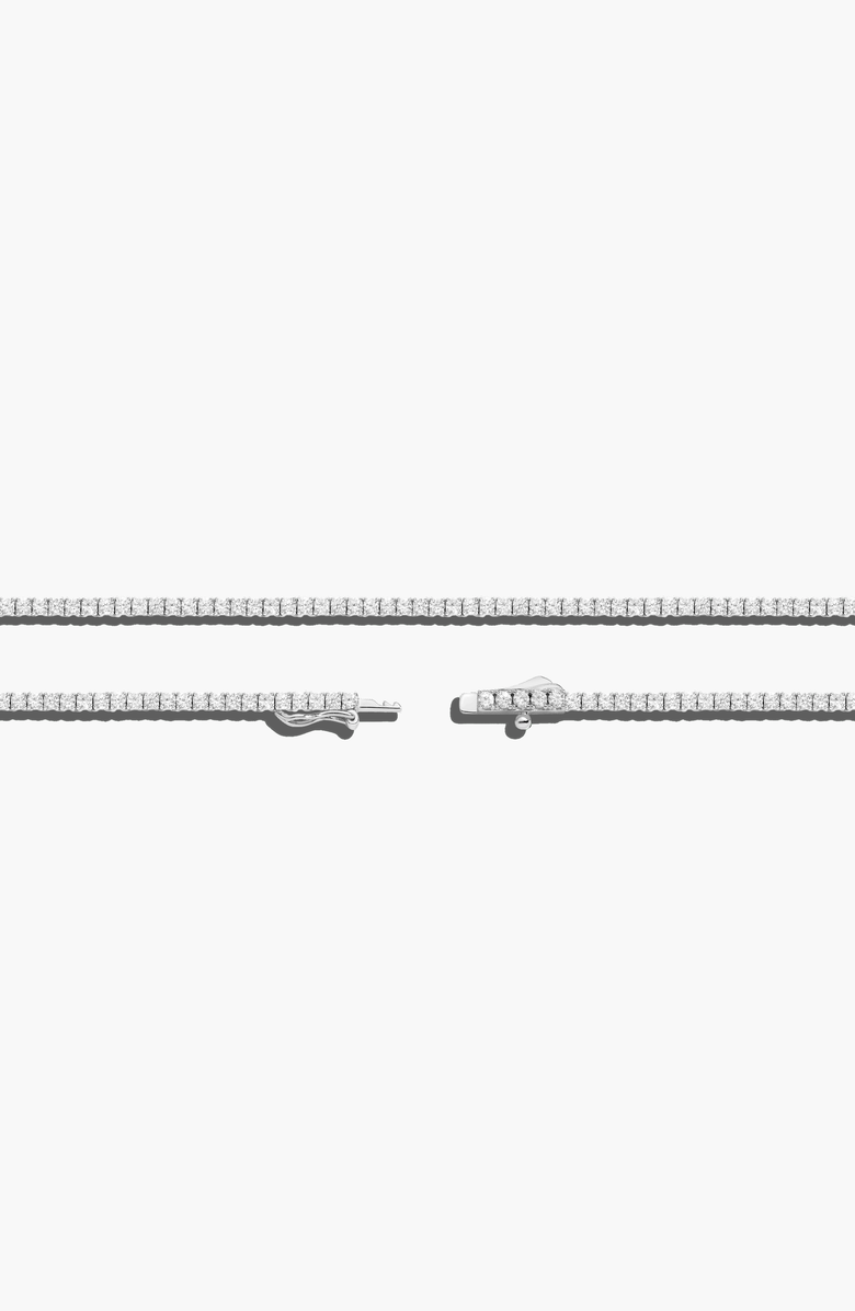 Aurate New York Lab Grown White Sapphire Tennis Necklace, Alternate, color, White Vermeil