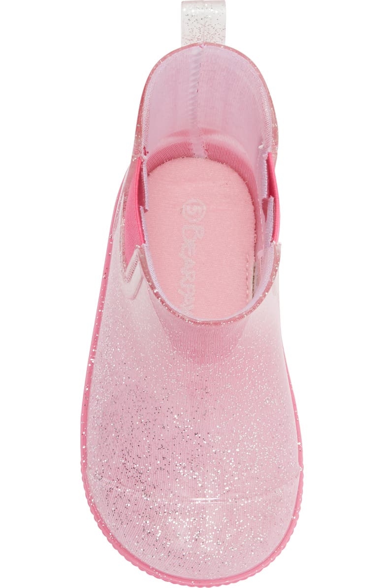 BEARPAW Kids' Pastel Ombré Glitter Rain Boot, Alternate, color, Pastel Glitter