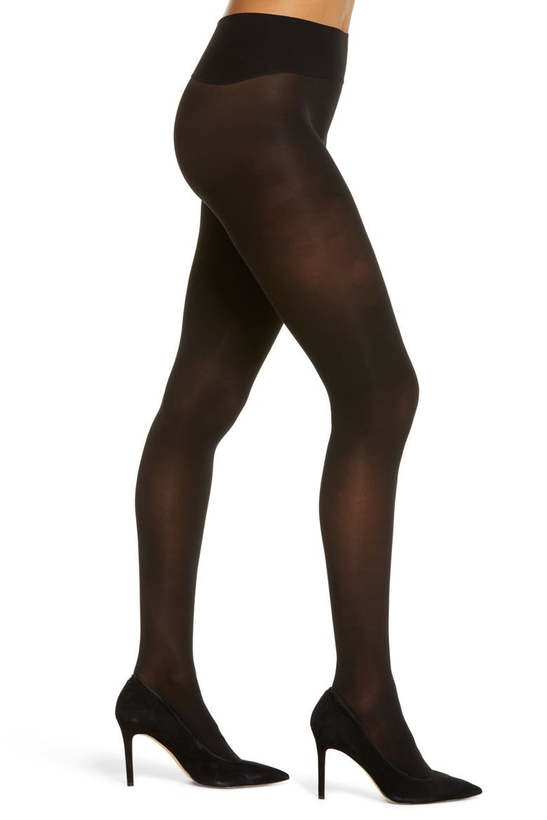 Revolutionary Seamless Opaque Tights, Main, color, BLACK