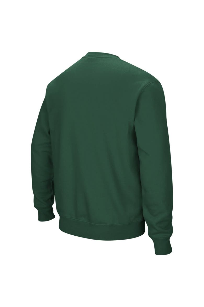 Men's Colosseum Green Colorado State Rams Arch & Logo Crew Neck Sweatshirt, Alternate, color, Green