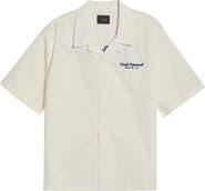 PacSun Track Embroidered Cotton Camp Shirt