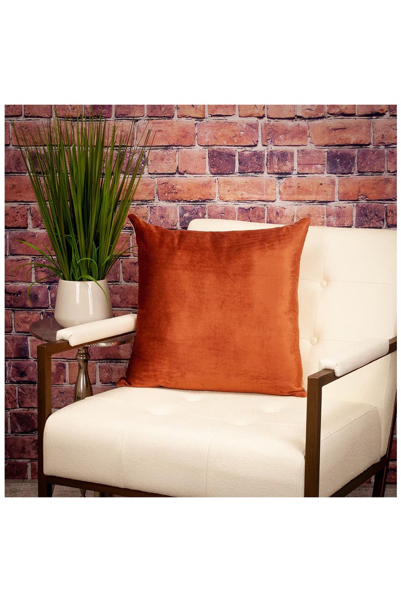 Nerine Throw Pillow, Alternate, color, BURNT ORANGE