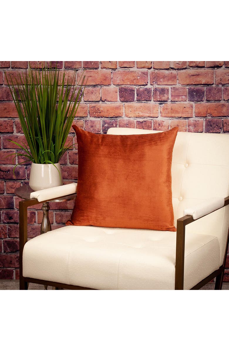 PARKLAND COLLECTION Nerine Throw Pillow, Alternate, color, Burnt Orange