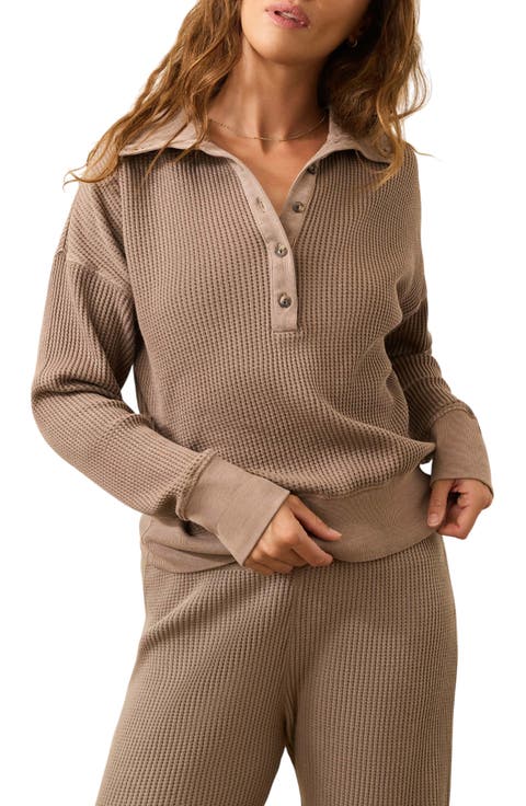 Surf Organic Cotton Waffle Henley