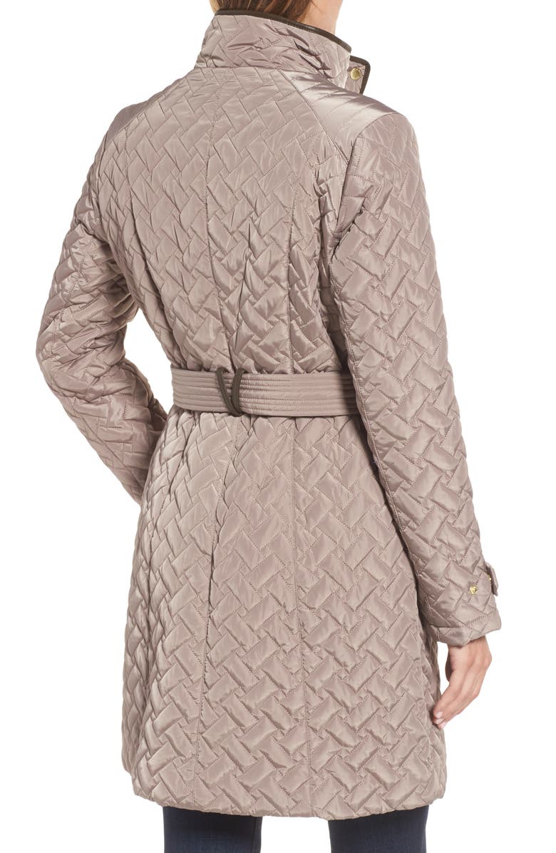 Cole Haan Signature Belted Quilted Coat, Alternate, color,
