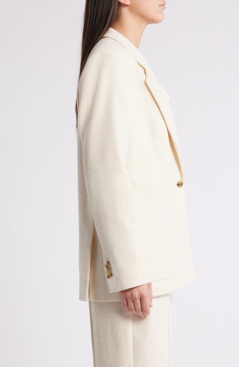 BOSS Janka Ribbed Jacket, Alternate, color, Soft Cream