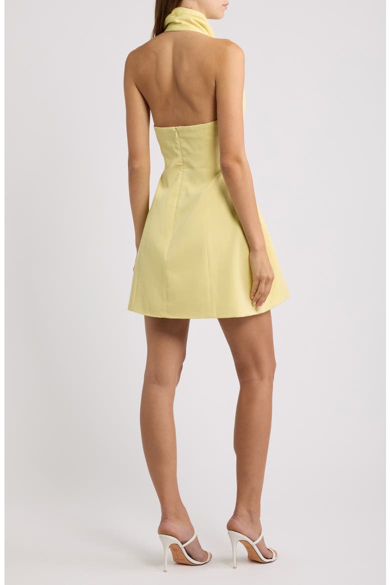 Halter Minidress, Alternate, color, LEMON
