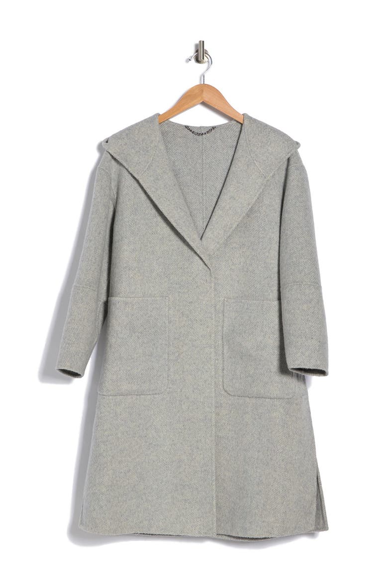 Walk This Way Wool Blend Oversized Coat, Alternate, color, GREY