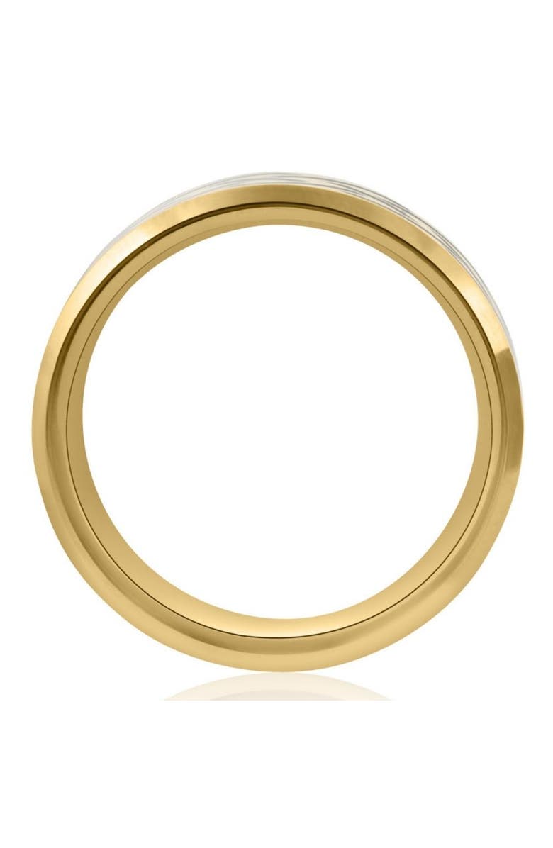 Bliss Diamond Men's Gold Plated Tungsten Ring Celtic Laser 8mm Wedding Band, Alternate, color, Gold Tungsten