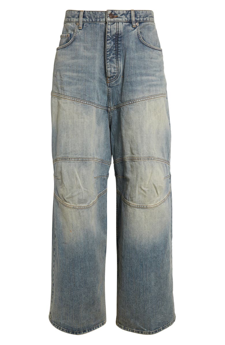 Balenciaga George V Baggy Jeans, Alternate, color, 5760 Stained