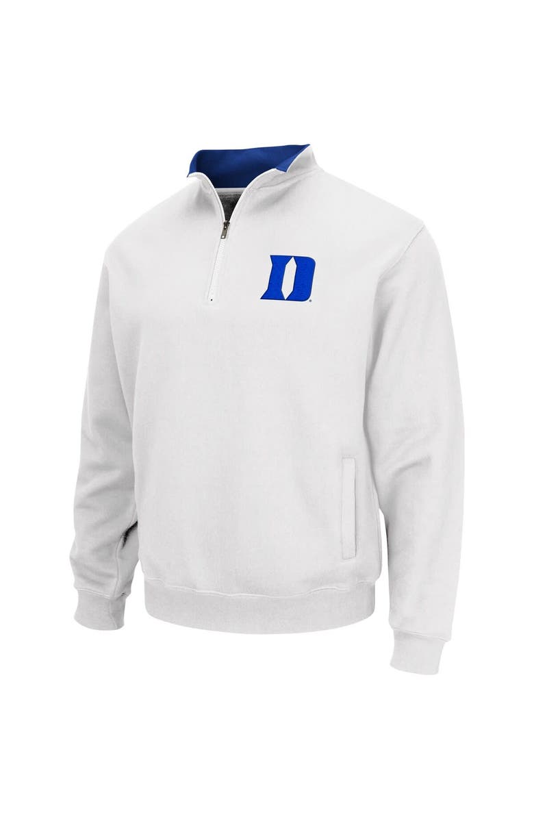 COLOSSEUM Men's Colosseum White Duke Blue Devils Tortugas Quarter-Zip Top, Alternate, color, White