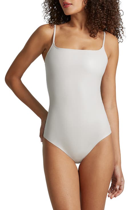 Faux Leather Camisole Bodysuit