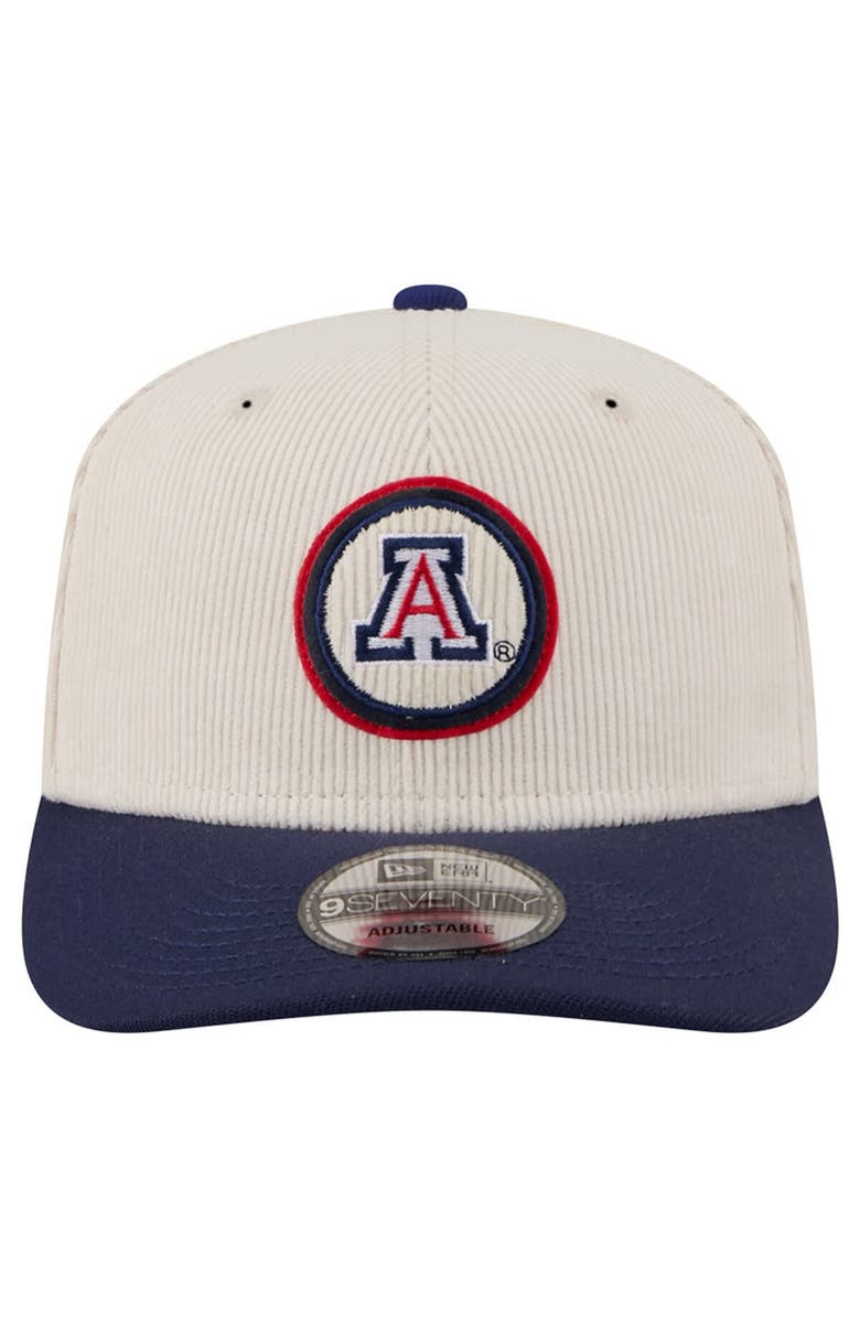 New Era Men's New Era Cream/Navy Arizona Wildcats Loyal Corduroy 9SEVENTY Adjustable Hat, Alternate, color, Cream