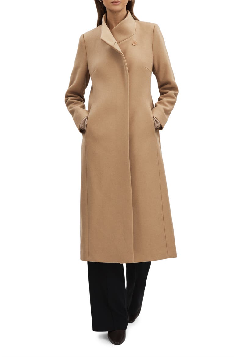 Mischa Wool Blend Coat, Main, color, CAMEL