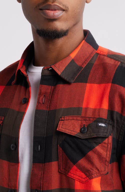 VANS VANS BOX BUFFALO CHECK FLANNEL BUTTON-UP SHIRT 