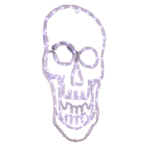 Northlight 18in Skull 4-function Led Lighted Halloween Window Silhouette In Multi