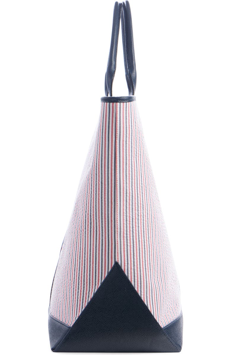 Thom Browne Large Tool Canvas & Leather Tote, Alternate, color,