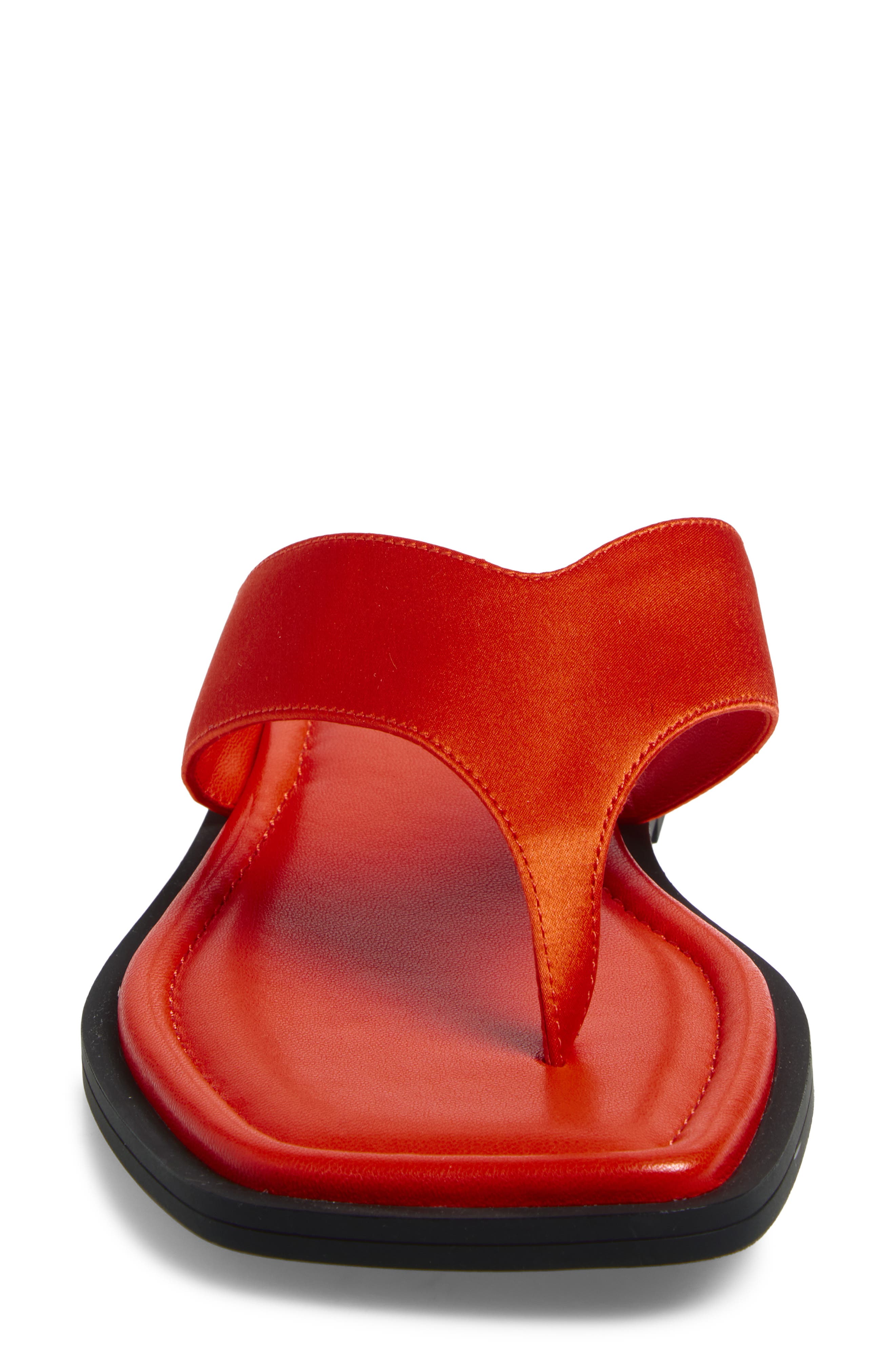 rag & bone Gracie Flip Flop, Alternate, color, Red Satin